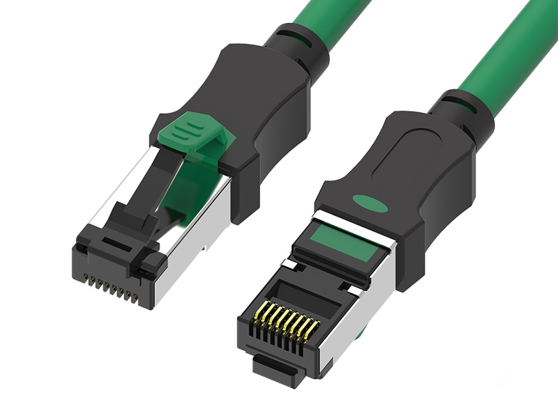 Afgeschermde S/FTP CAT.6A tweekleurige patchkabel