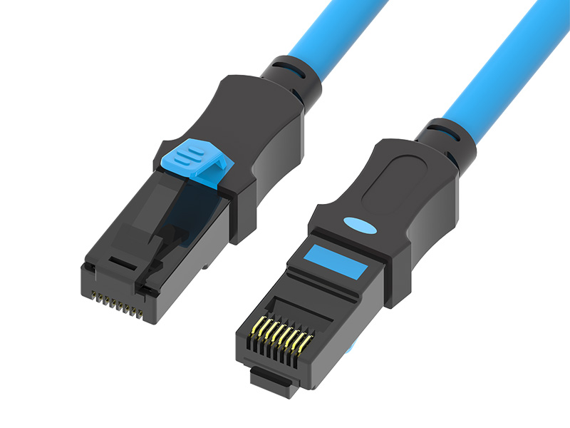 Niet-afgeschermde U/UTP CAT.6A tweekleurige patchkabel